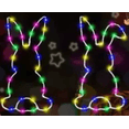 thumbnail image 4 of Easter Bunny LED Window Light Set - Battery Operated with Timer, Festive Hanging LED Lights, Easter Home Window & Wall Decoration Ornament, 4 of 5
