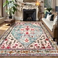 thumbnail image 2 of Wonnitar 5'x7' Area Rug for Living Room Boho Tribal Bedroom Washable Rug Non Slip Entryway Kitchen Rug Vintage Accent Indoor Dining Room Carpet for Apartment Coffee Table Sunroom Office, 2 of 7