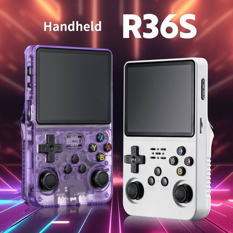 R36S 2025 Nieuwe Retro Handheld Game Console, 20000 HD Games Mini Retro Video Console, 3,5 inch IPS-scherm, draagbare arcade video gaming console cadeau voor volwassenen (wit