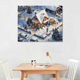 thumbnail image 2 of Nawypu  Christmas Wall Art, Framed Christmas Canvas Wall Art with Winter Snowy Scene for Wall Decorations, Christmas Gifts, 2 of 4