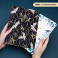 thumbnail image 2 of Book Cover Sleeve Paperback Protector: A5 Book Covers for Hardcover - Soft Cloth Book Protector with Flower Pattern - Adjustable Book Sleeve for Notebook Bible Planner Book Lovers Accessories, 2 of 9