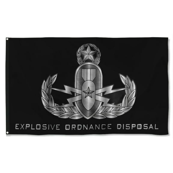 Cayyon EOD Master Black Flag 3x5Feet Military Banner with 2 Brass Grommets