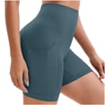 thumbnail image 3 of QATAINLAV Biker Shorts for Women High Waisted Butt Lifting Shapewear Shorts Solid Casual Workout Gym Short Yoga Leggings with Pockets Blue XL, 3 of 6