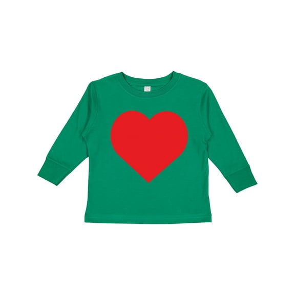 Inktastic Red Heart Boys or Girls Long Sleeve Toddler T-Shirt