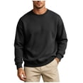 thumbnail image 2 of Goodtrade8 Sweatshirts for Men Winter Big and Tall Fleece Pullover Sweatshirt Casual Long Sleeve Plain Crew Neck Warm Tops for Men Outing, 2 of 7