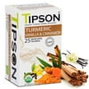 Tipson Organic Turmeric Caffeine Free Herbal Tea - Organic Cinnamon and Vanilla Flavor - 25 Foil Enveloped Double Chambered Bags - Keto/Paleo