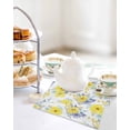 thumbnail image 4 of Yellow Watercolor Floral Kitchen Dish Towels for Drying Dishes Set of 3, Spring Flower Abstract Art Waffle Weave Microfiber Hand Tea Bathroom Towels Quick Dry & Absorbent Towel 12x12, 4 of 7