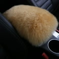 thumbnail image 1 of Universal Car Armrest Seat Cushion Auto Center Console Faux Leather Plush Mat Winter Warm Soft Pad, 1 of 7