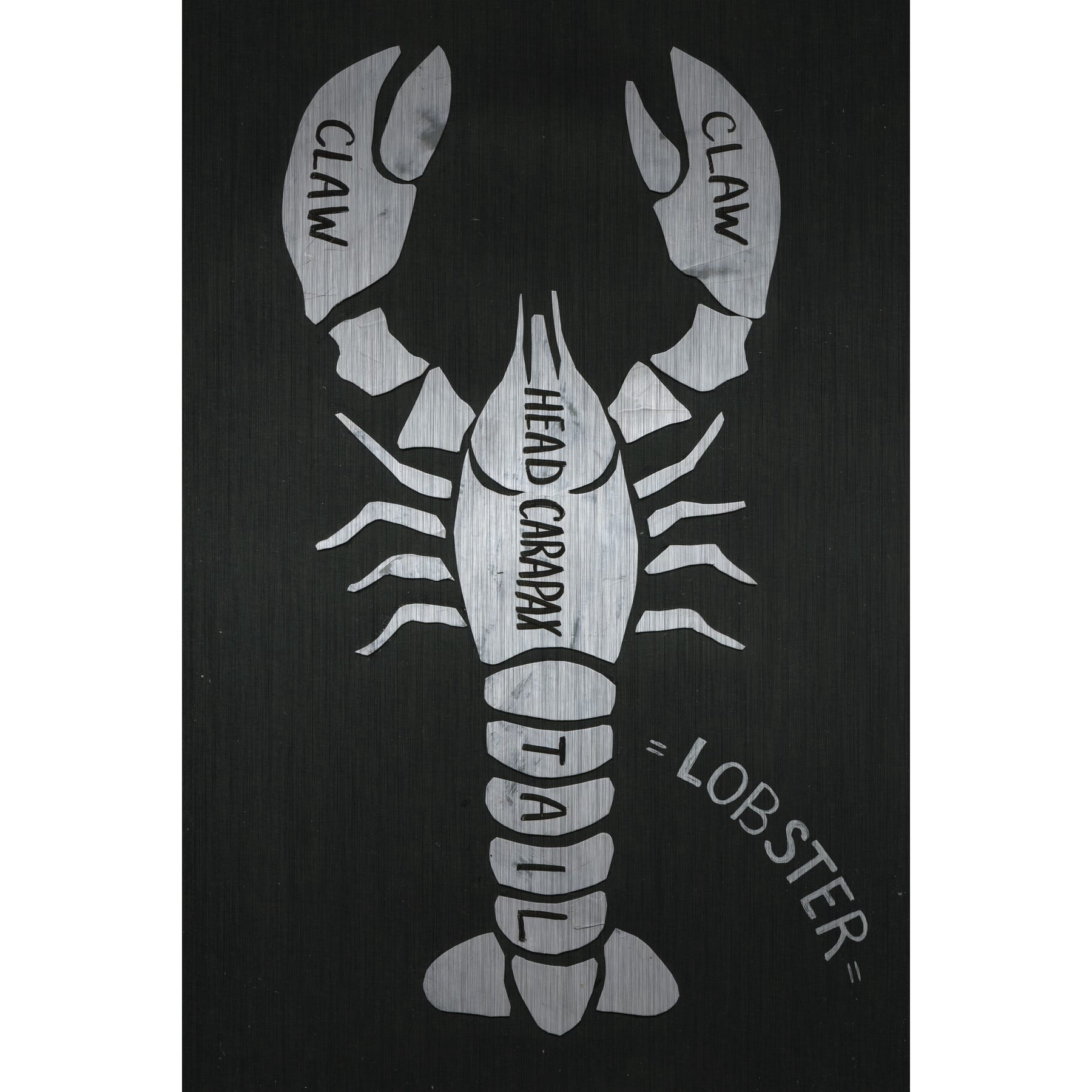 "Lobster Formation" Painting Print on Brushed Aluminum