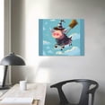 thumbnail image 4 of Orinice Kawaii Cow Thistle Witch Art Print Framed Poster Wall Decor  16x12in, 4 of 6
