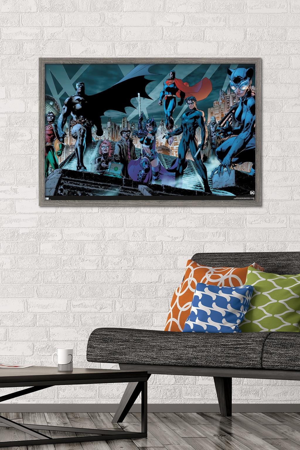 DC Comics - Batman - Skyline Wall Poster, 22.375" x 34", Framed