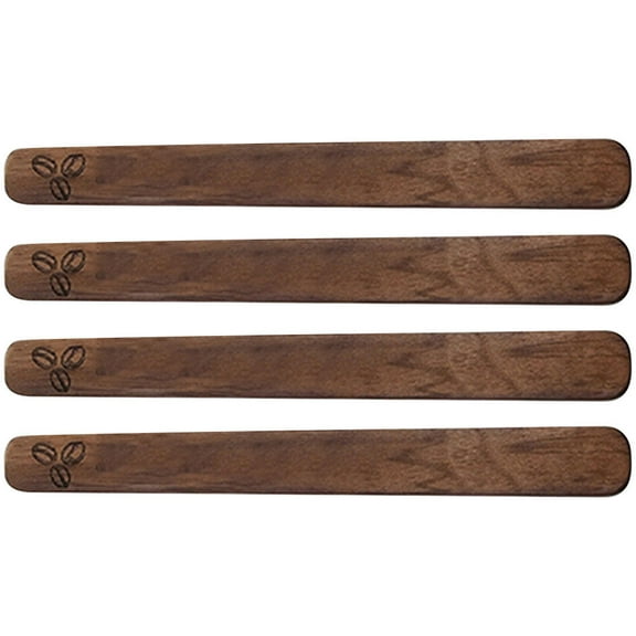 LOLIPPYY 4Pcs Coffee Stirrer Wood Slices Reusable Beverage Mixers for Kitchen and Bar Use