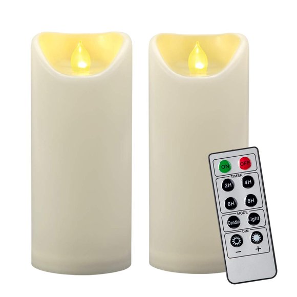 Velas LED Impermeables Candle Idea 3x7 Pulgadas con Temporizador Remoto para Exteriores