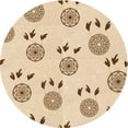 thumbnail image 1 of Ahgly Company Machine Washable Indoor Round Transitional Bronze Brown Area Rugs, 8' Round, 1 of 7