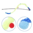thumbnail image 3 of Juguete interactivo para gatos con forma de pelota de peluche, varita de juguete para gatos, divertido juguete de ejercicio para gatos de interior, para el hogar y tiendas de mascotas, color azul, 3 of 7