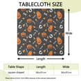 thumbnail image 2 of Colorful Halloween Icons Pattern Square Fitted Tablecloth with Elastic Edge,Square Table Cover,Washable Elastic Table Cover for Home Kitchen Party Decor 36"x36", 2 of 6