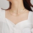 thumbnail image 2 of Link Layered Necklace Gold Layering Paperclip Chain Choker for Women, 2 of 5