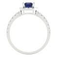 thumbnail image 4 of Clara Pucci 14K White Gold 0.89ct Tanzanite Halo Ring for Women, 4 of 8