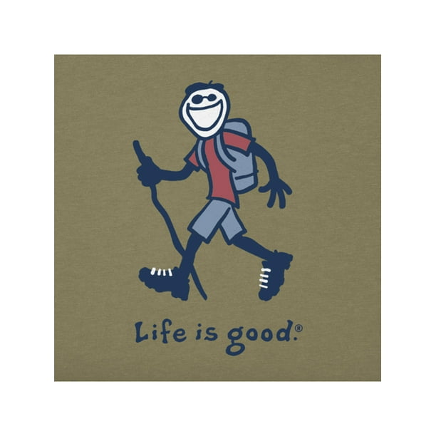 Life is Good Men's Hiking Jake Short Sleeve Vintage Crusher Tee