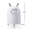 thumbnail image 6 of Lovely Rabbit Air Humidifier 300ML Cute Pet Ultrasonic Cool Mist Aroma Oil Diffuser Romantic Color LED Lamp USB Humidificador, 6 of 6