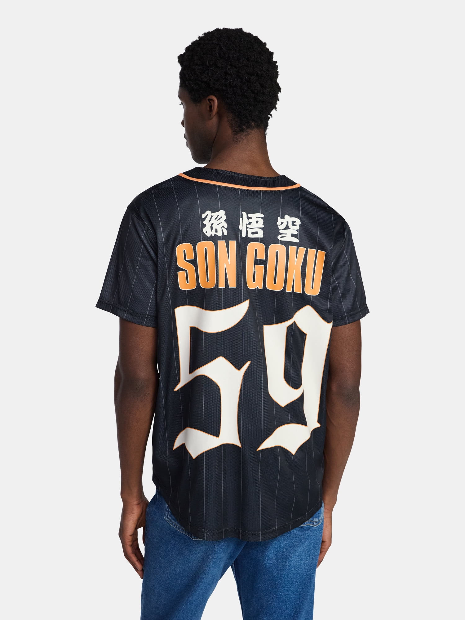 Dragon Ball Z Men's & Big Men's Graphic Button Up Jersey, Sizes XS-5XL