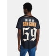 thumbnail image 3 of Dragon Ball Z Men's and Big Men's Graphic Button Up Jersey, Sizes XS-5XL, 3 of 5