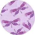 thumbnail image 1 of Ahgly Company Machine Washable Indoor Square Transitional Purple Area Rugs, 3' Square, 1 of 7