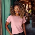 thumbnail image 3 of Dalix Pixel Heart Embroidered Lightweight Relaxed Jersey Tee Summer Cute Love Womens in Pink XS X-Small, 3 of 5