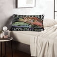 thumbnail image 6 of Balery bass water fishing Pattern Bedding Queen Pillow Cases - Envelope Closure - Soft Brushed Microfiber Fabric - Shrinkage and Fade Resistant Pillow Cases-16"x24", 6 of 6