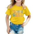 thumbnail image 3 of XUELUO Tween Boys Athletic Shirts Summer Letter Print Round Neck Short Sleeve Casual Elastic Comfortable Tshirts Outwear,Yellow,11-12 Years, 3 of 3