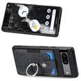 thumbnail image 6 of Feishell for Google Pixel 7 Wallet Case with Elastic Card Holder,Premium PU Leather Shockproof TPU Bumper 360° Rotation Finger Ring Holder Kickstand Anti-Scratch Protective Phone Case,Black, 6 of 6