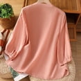 thumbnail image 5 of Endives Womens Embroidered Shirt Womens Tops Shirts Ethnic Style Tee V Neck Breathable T Shirt Blouse Summer, 5 of 6