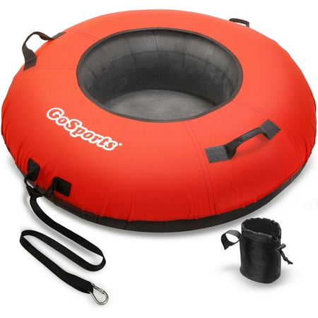 GoSports 44 Inch Heavy Duty River Tube with Premium Canvas Cover - Commercial Grade River Tube - Red