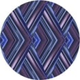 thumbnail image 1 of Ahgly Company Indoor Round Patterned Slate Blue Area Rugs, 3' Round, 1 of 1