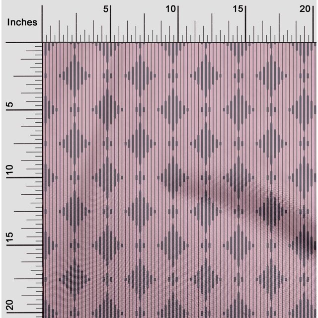 oneOone Cotton Poplin Fabric Stripe & Diamond Geometric Decor Fabric Printed BTY 42 Inch Wide