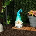 thumbnail image 6 of Alpine Corporation 17"H Speak No Evil Gnome with Turquoise Hat Statue, 6 of 12