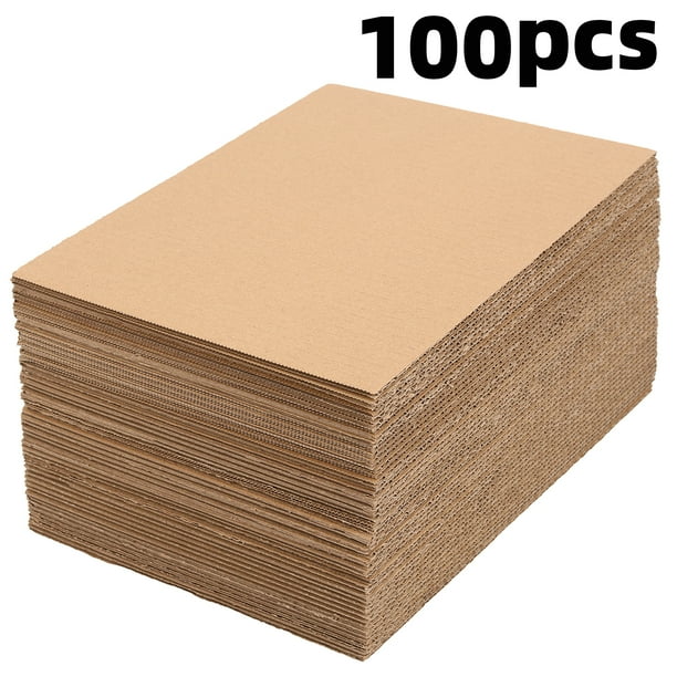 KINJOEK 100 Packs Corrugated Cardboard Sheets 11 x 14 x 1/16 Inches