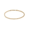 thumbnail image 4 of Floreo 10k Yellow Gold Hollow Rope Chain Bracelet and Anklet 2.5mm in Yellow Gold, 4 of 4