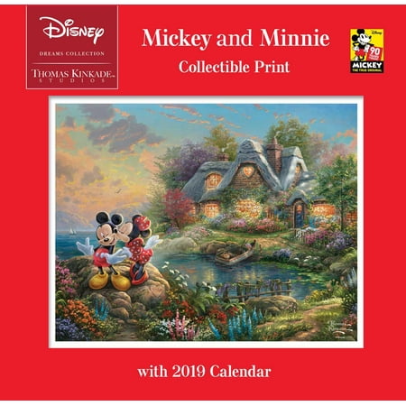 Thomas Kinkade Studios Disney Dreams Collection Mickey and Minnie Collectible P