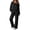 Black, variant on Womens 2 Piece Outfits Off the Shoulder Sweatshirts Crop Top Wide Leg Sweatpants Fall Casual Matching Lounge Sets