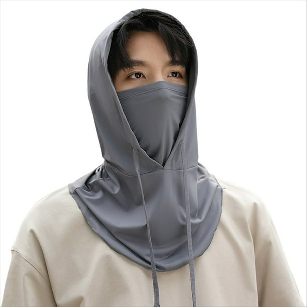 Máscara de Protección Solar Gris , Máscara de Protección Solar con Capucha de Cara , Capucha UV de Protección Solar para Montar Al Aire Libre