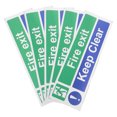 thumbnail image 5 of 5pcs Fire Exit Keep Clear Safety Compliance Label Adhesive Fire Exit Door Signs Durable Do Not Block Door Signs For Office Mall School Emergency Exit Indicators, 5 of 5