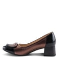 thumbnail image 4 of Azura Women's BABYSTEPS Slip-On Pump – Metallic Leather with Sculptural Buckle and Architectural Block Heel, 4 of 9