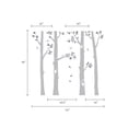 thumbnail image 3 of Scheme A, 108"h - Nature Tree Scene with Baby Birds and Nest Wall Decal, 3 of 3
