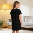 thumbnail image 5 of CCRFTGI Linen Dresses for Kids Girls Size 8 Casual Short Sleeve 2026 Summer A Line Skater Dress Loose Fit Holiday Girls Clothes Fashion Dresses Black 12-13 Years, 5 of 9