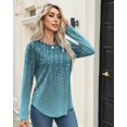 thumbnail image 6 of Weardear Women's Long Sleeve Crew Neck Tunic Tops Pleated Fall Blouse Casual Dressy Shirts S-XXL, 6 of 7