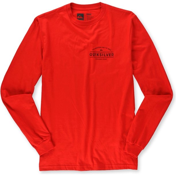 Camiseta gráfica Quiksilver Workwear para hombre, roja, mediana Quiksilver Camiseta gráfica
