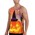 thumbnail image 2 of Easygdp Halloween Men's Tank Top, Sleeveless Muscle T Shirts, Breathable, Quick-Dry, Loose for Gym, Running, Fitness - Large, 2 of 9