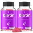 thumbnail image 1 of Gomitas de biotina de 10&nbsp;000 mcg por raci&oacute;n | Gomitas vitam&iacute;nicas para cabello, piel y u&ntilde;as saludables para mujeres y hombres | Suplemento masticable, 1 of 6