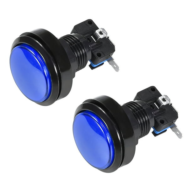 Game Push Button 46mm Round 12V LED Illuminated Push Button Switch with Micro switch for Arcade